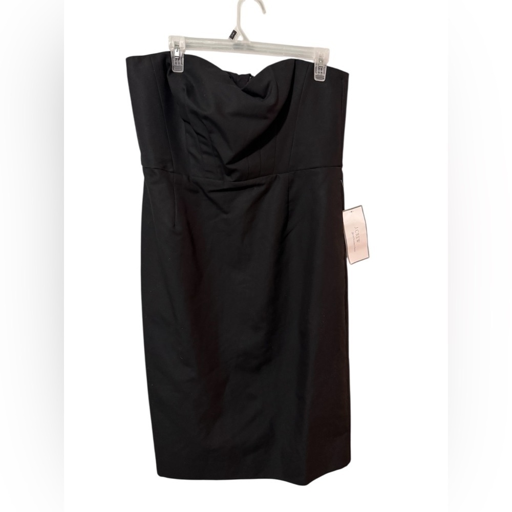 ⚡️NWT J.Crew Black Strapless Sweetheart Sheath Dress Size 16